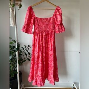 Olivaceous Pink Textured Dress